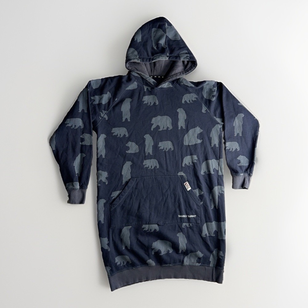 Lazy One Sleep Blanket Hoodie S/M Blue Bear Wearable Daniels Summit Robe Cozy